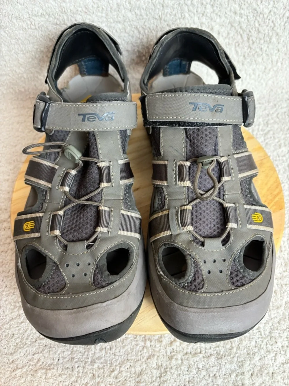 Teva Sandals Mens 11.5 Omnium 2 Closed Toe Water Sport Shoe Adjustable in Gray